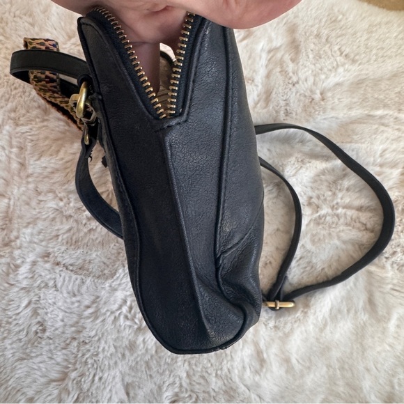 Joy Susan Black Vegan Leather Small Crossbody Wristlet Bag Convertible - Picture 6 of 10